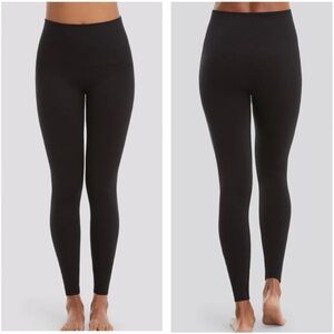Spanx Womens Black Look at Me Now Seamless Fold Over Leggings Sz 3X High Waisted